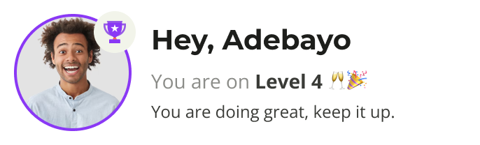Hey Adebayo greeting card