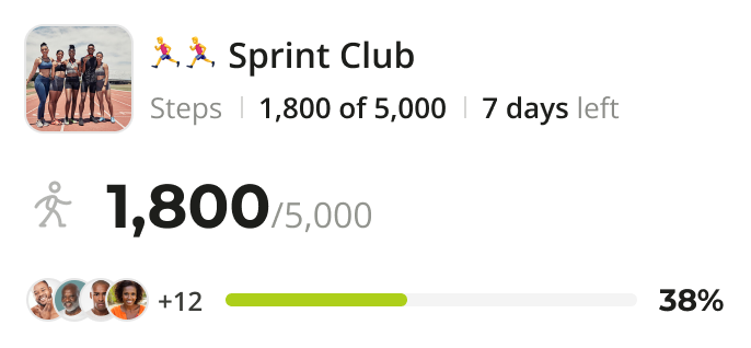 Sprint Club step tracker